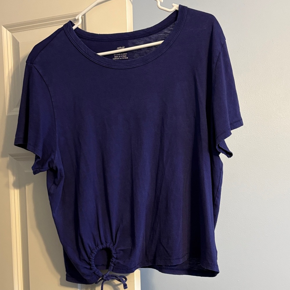 Aerie Deep Blue Short Sleeve Tee